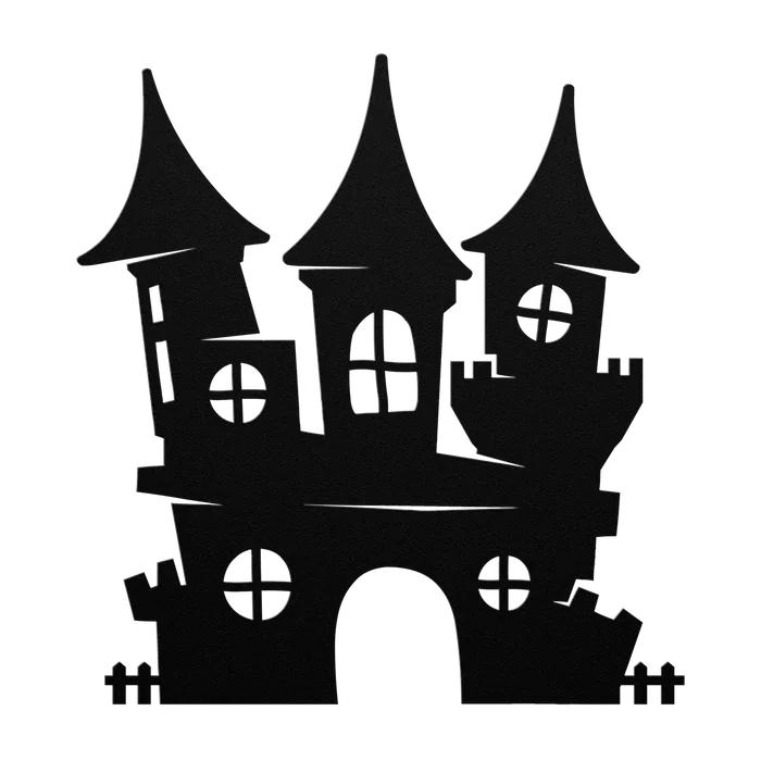Halloween Haunted Castle Metal Sign
