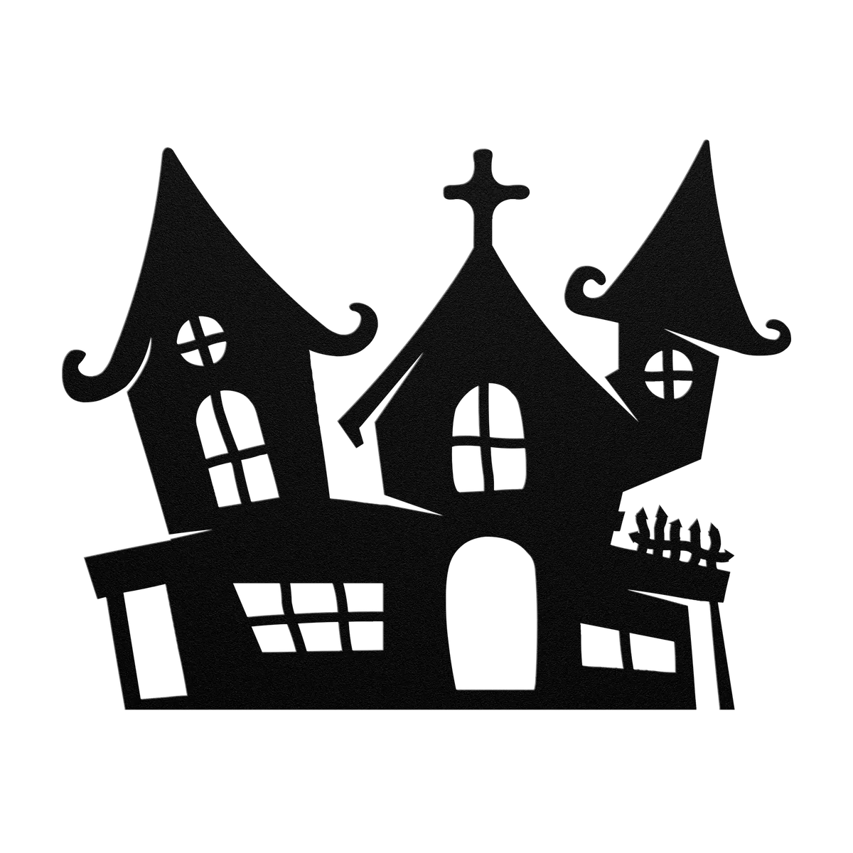 Halloween Haunted Chapel Metal Sign