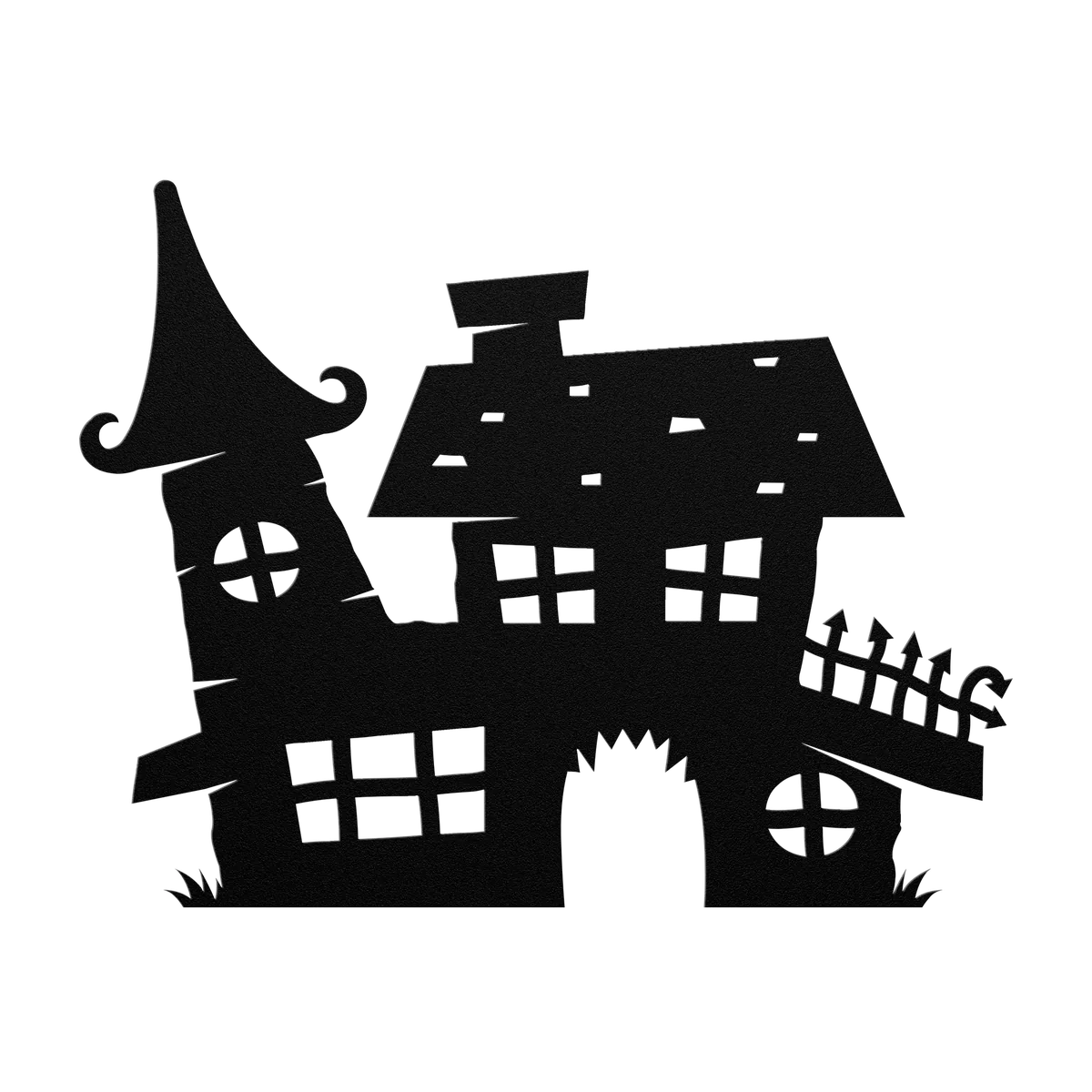 Halloween Haunted Manor Metal Sign