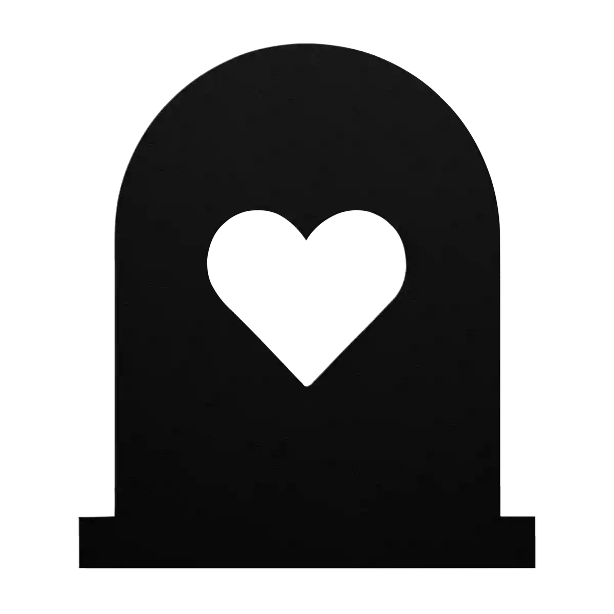 Halloween Heart Headstone Metal Sign