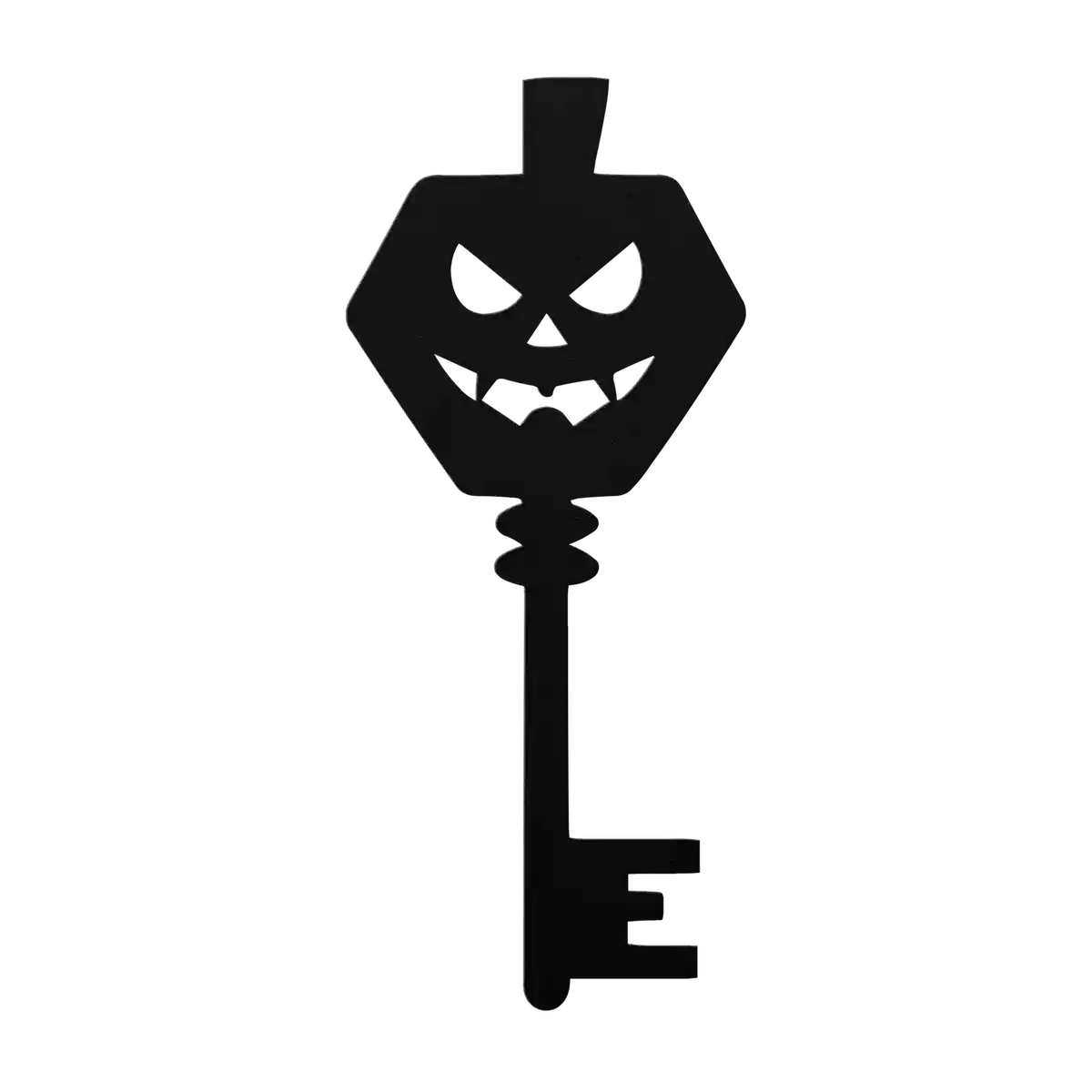 Halloween Hexagon Pumpkin Key Metal Sign