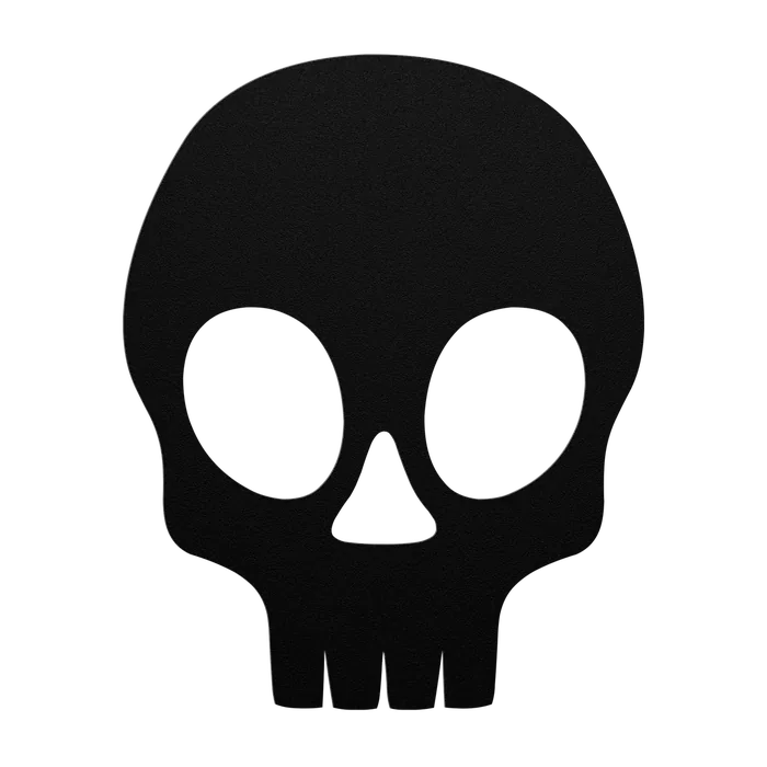 Halloween Hollow-Eyed Skull Metal Sign