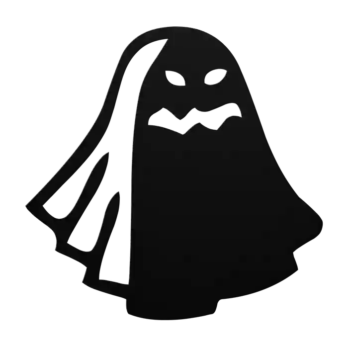Halloween Hooded Ghost Metal Sign