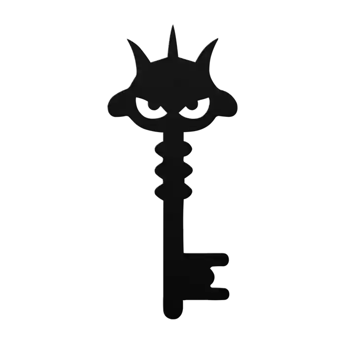Halloween Horned Devil Key Metal Sign