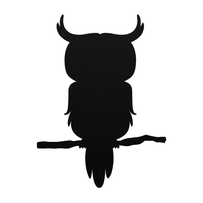 Halloween Horned Owl Metal Sign
