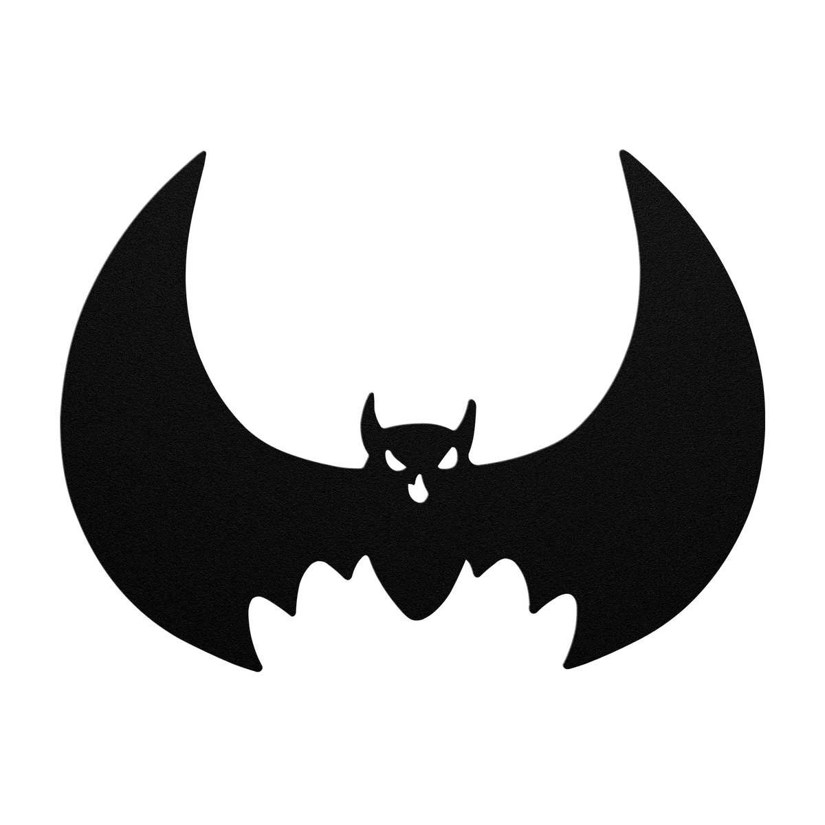 Halloween Horned Wing Bat Metal Sign