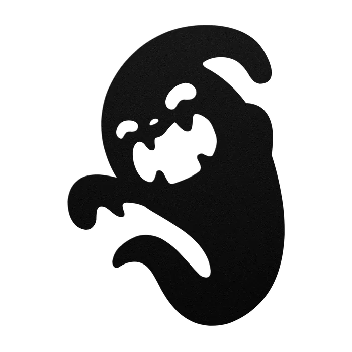 Halloween Howling Ghost Metal Sign