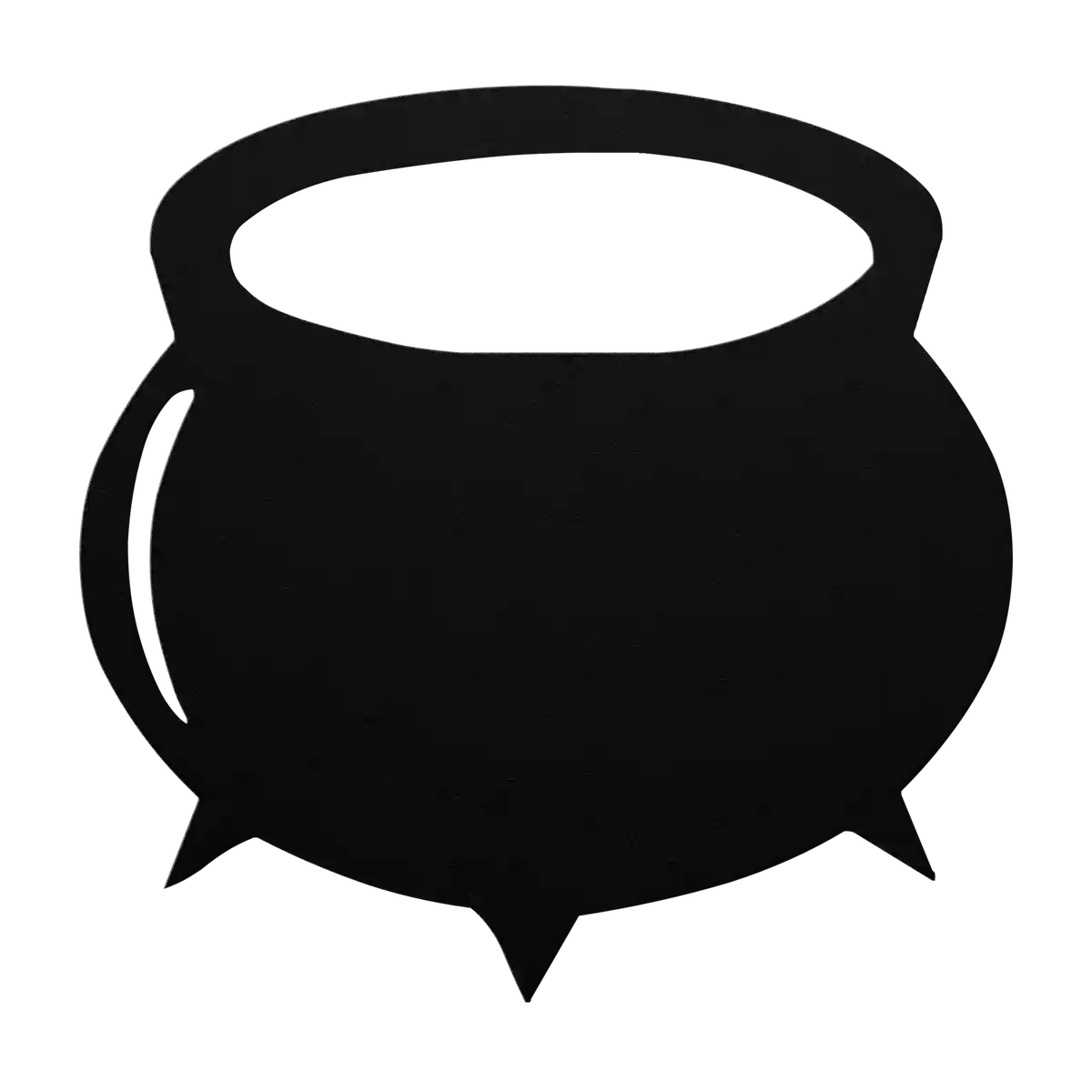 Halloween Iron Cauldron Metal Sign