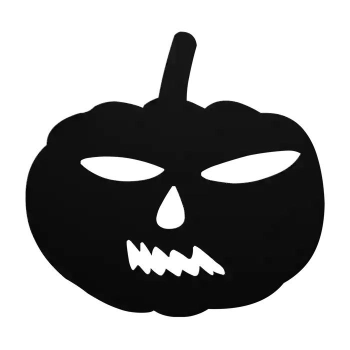 Halloween Jagged Teeth Pumpkin Metal Sign