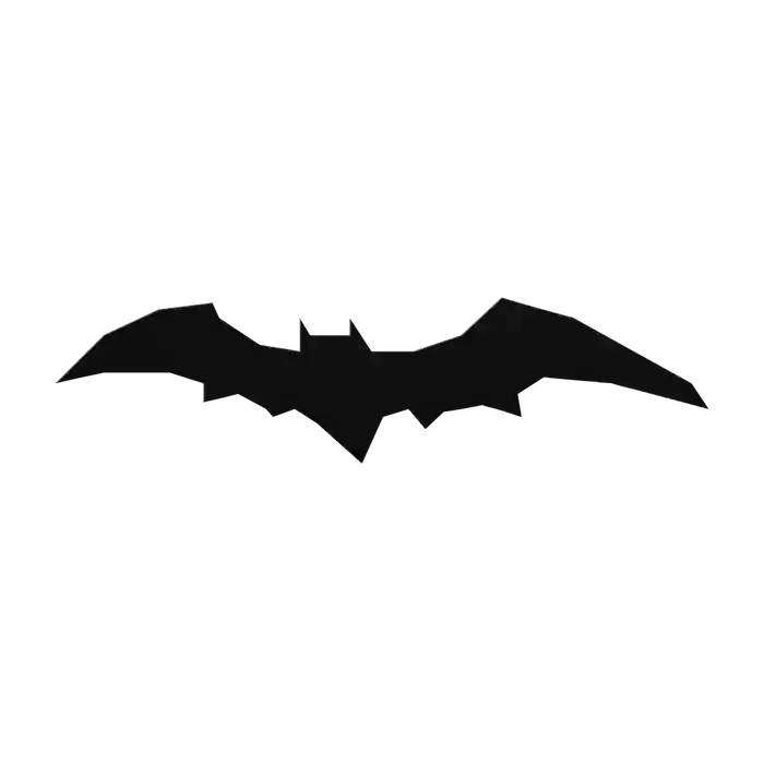 Halloween Jagged Wing Bat Metal Sign