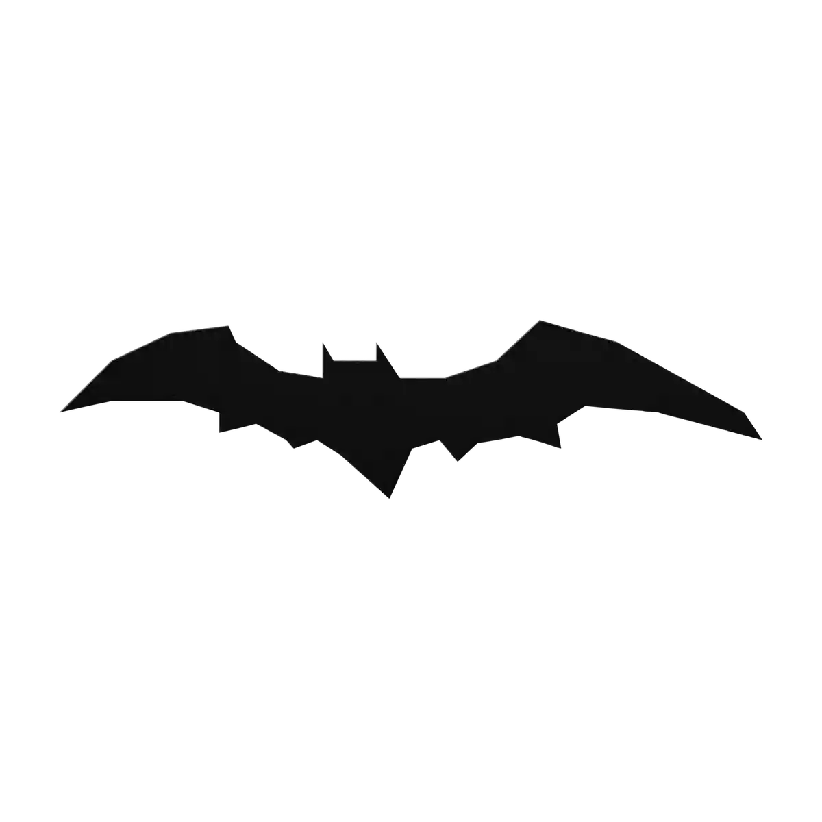 Halloween Jagged Wing Bat Metal Sign