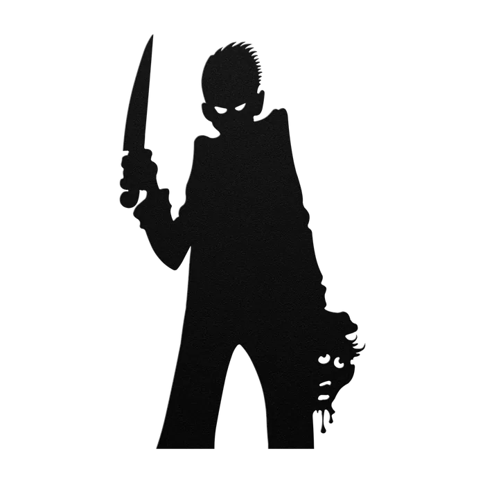 Halloween Knife Maniac Metal Sign
