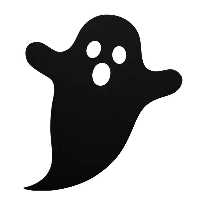 Halloween Leaning Ghost Metal Sign