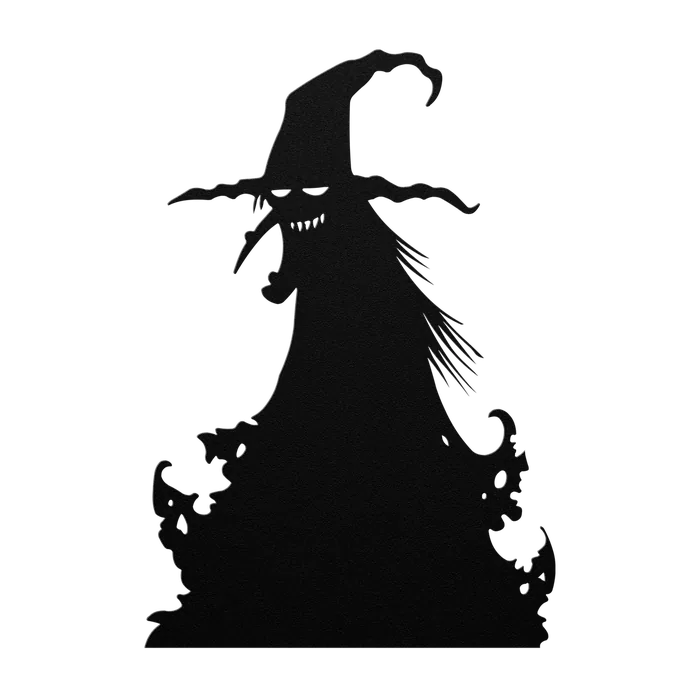 Halloween Long Hat Witch Metal Sign