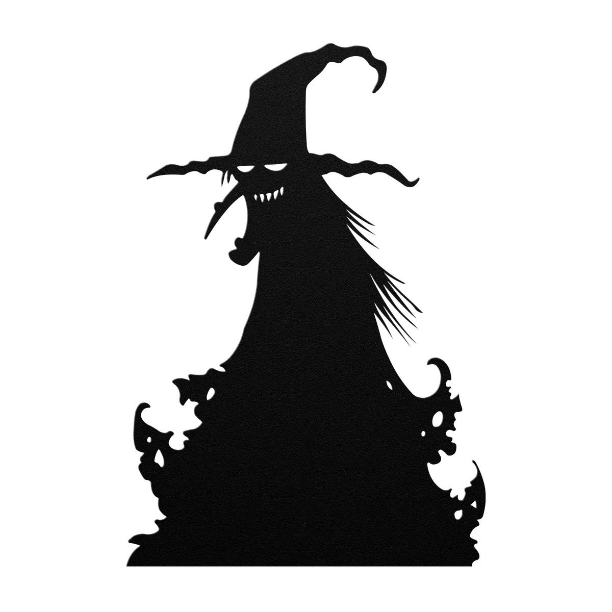 Halloween Long Hat Witch Metal Sign
