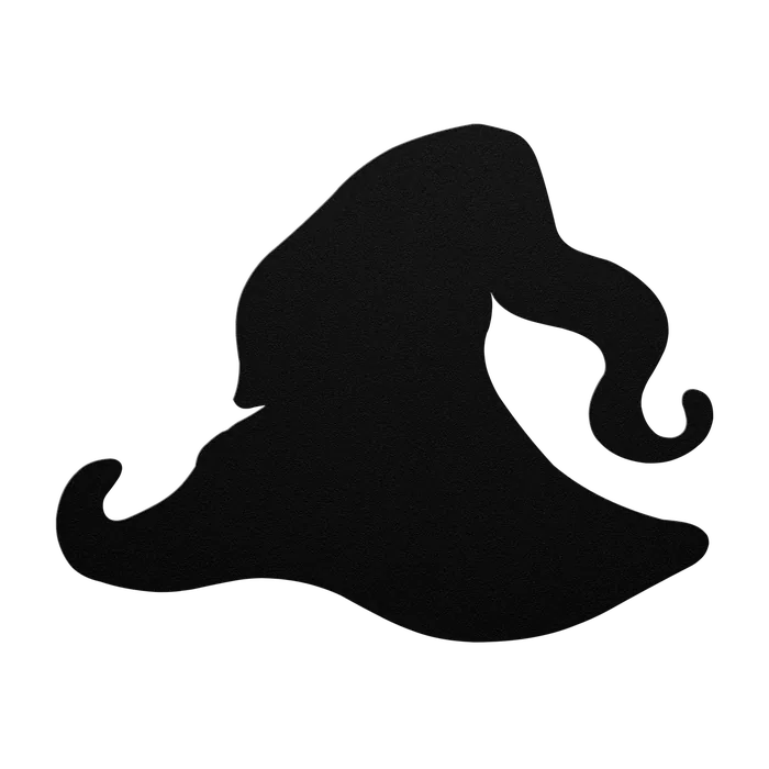 Halloween Long Tail Witch Hat Metal Sign