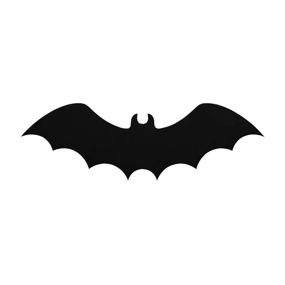 Halloween Long Wing Bat Metal Sign
