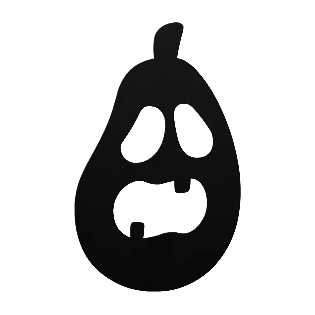 Halloween Lopsided Pumpkin Metal Sign