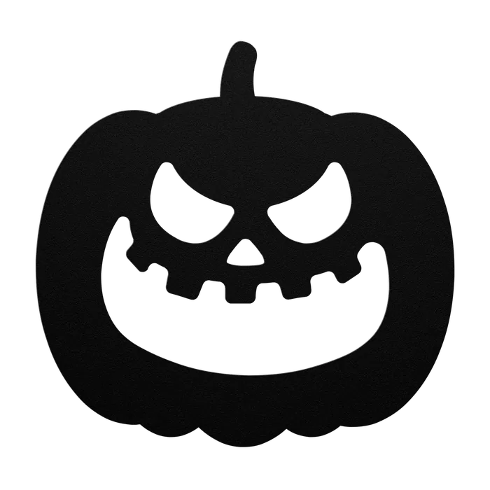Halloween Narrow-Eyed Jack-o-Lantern Metal Sign