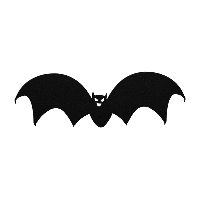 Halloween Notched Wing Bat Metal Sign