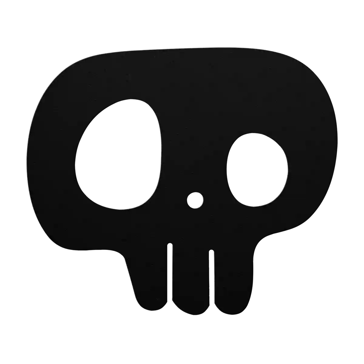 Halloween Odd-Eyed Skull Metal Sign