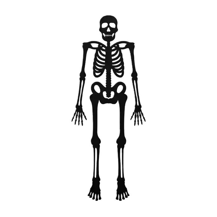 Halloween Open Arms Skeleton Metal Sign