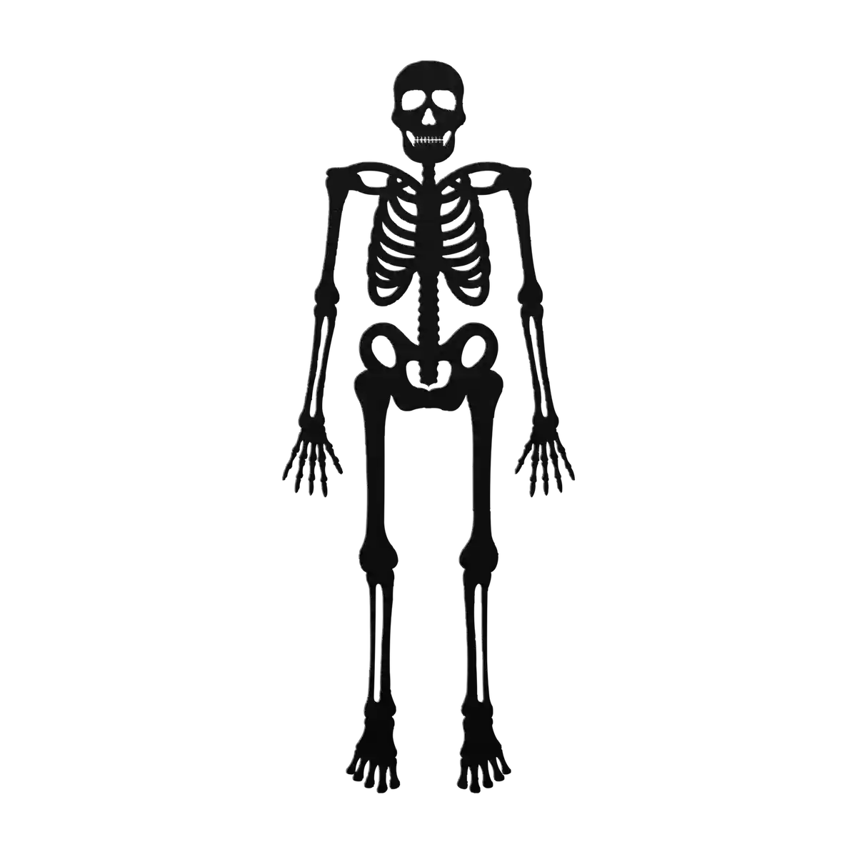 Halloween Open Arms Skeleton Metal Sign