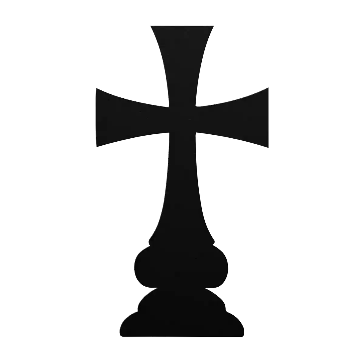 Halloween Pedestal Cross Metal Sign