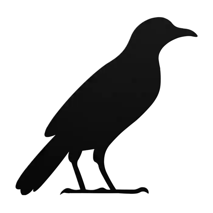 Halloween Perched Crow Metal Sign