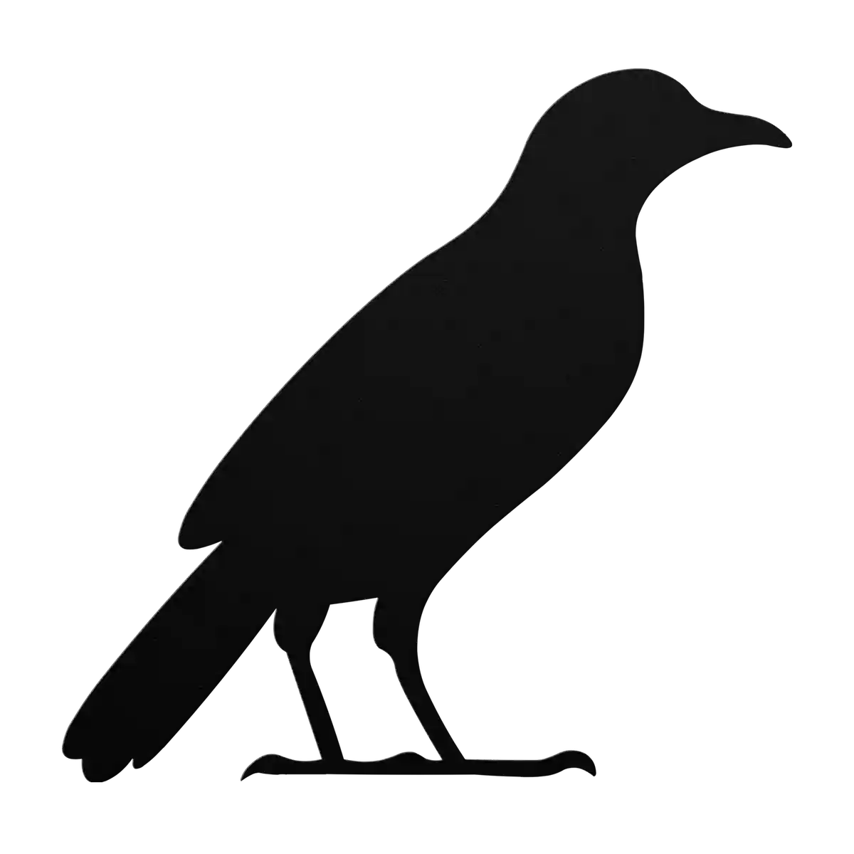 Halloween Perched Crow Metal Sign