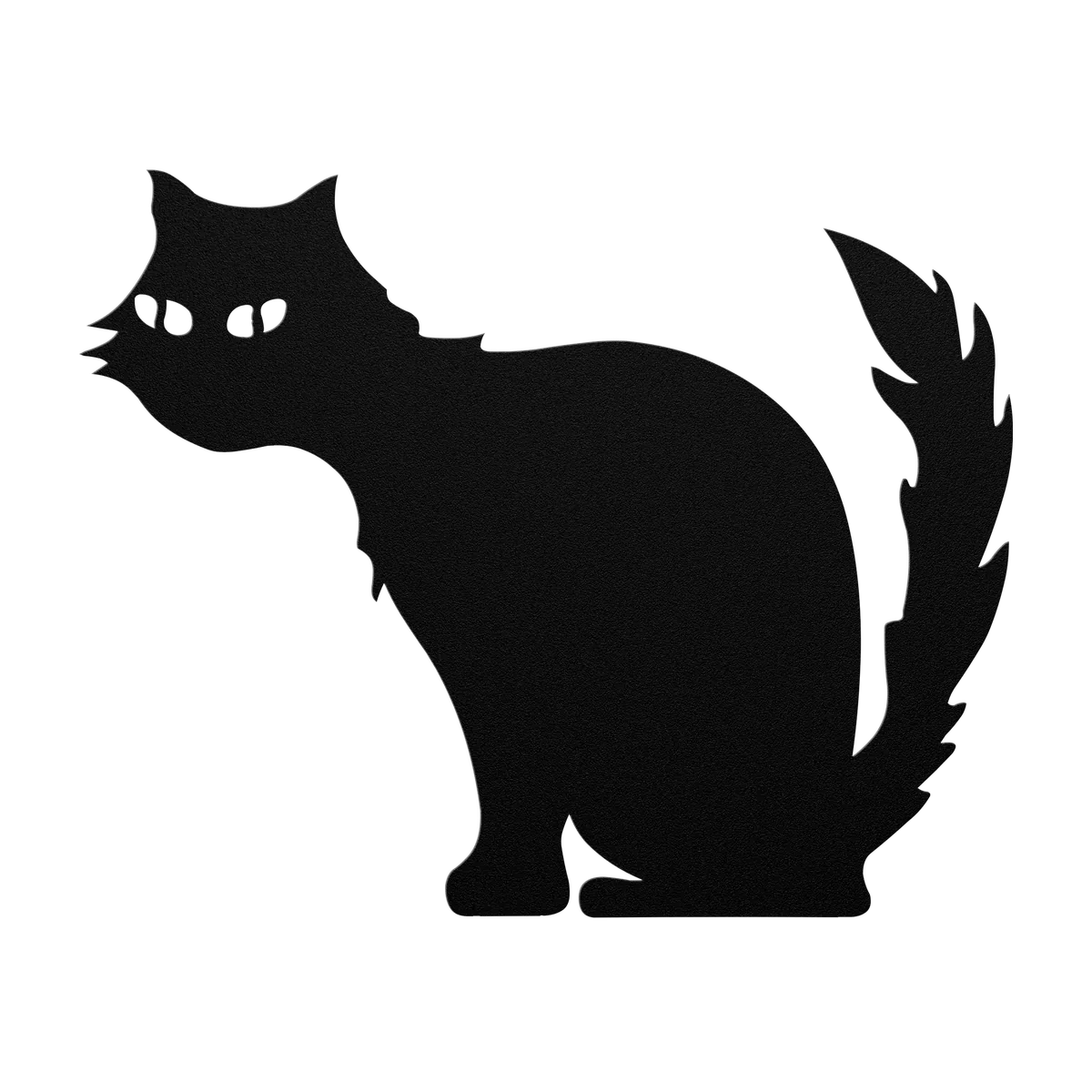 Halloween Plume Tail Cat Metal Sign