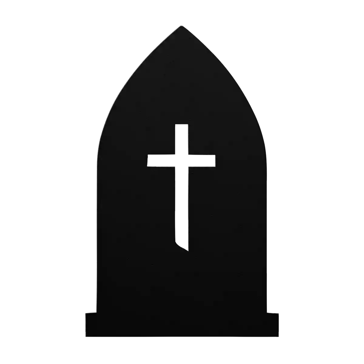 Halloween Pointed Arch Headstone Metal Sign
