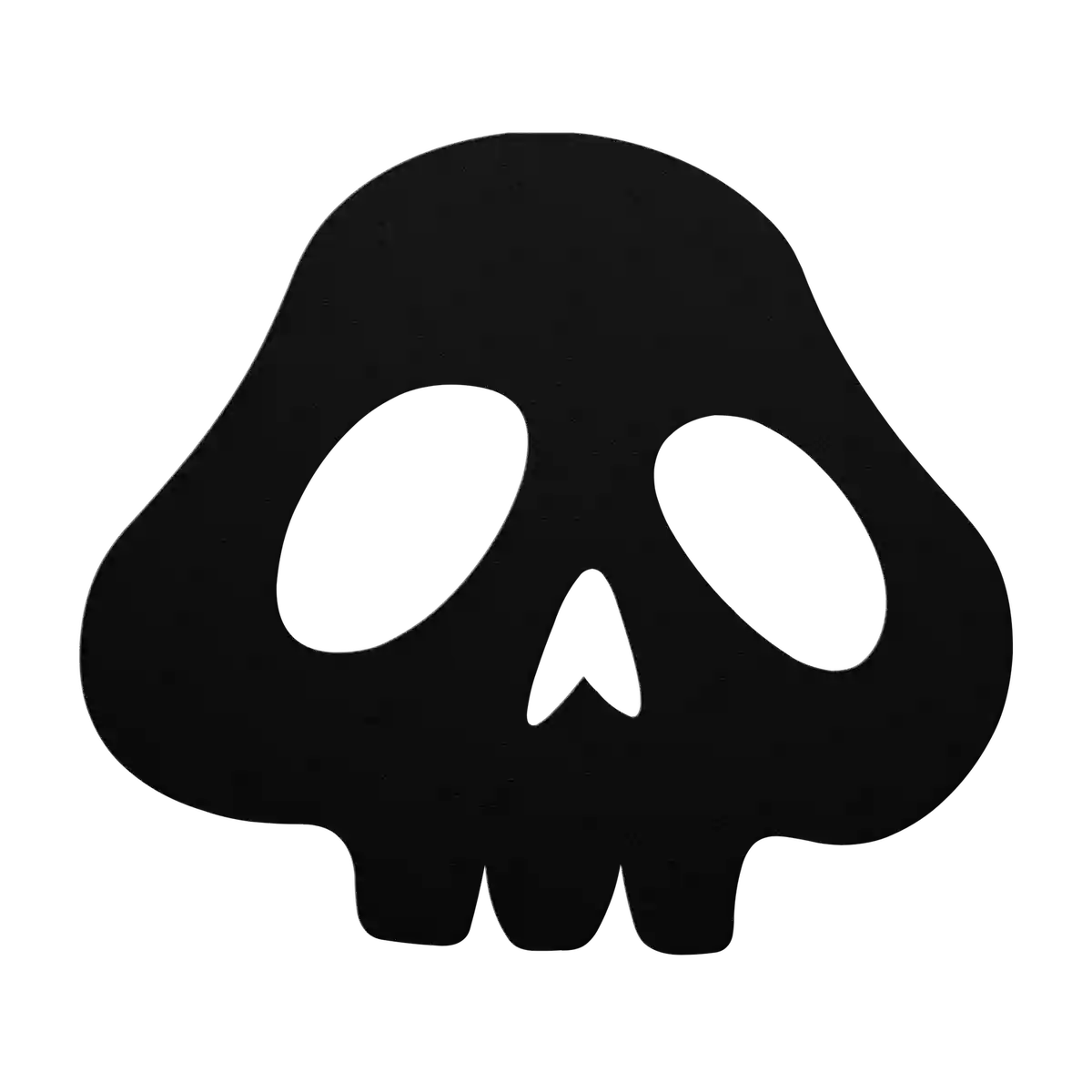 Halloween Pointed Jaw Skull Metal Sign
