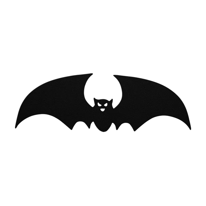 Halloween Pointed Wing Bat Metal Sign