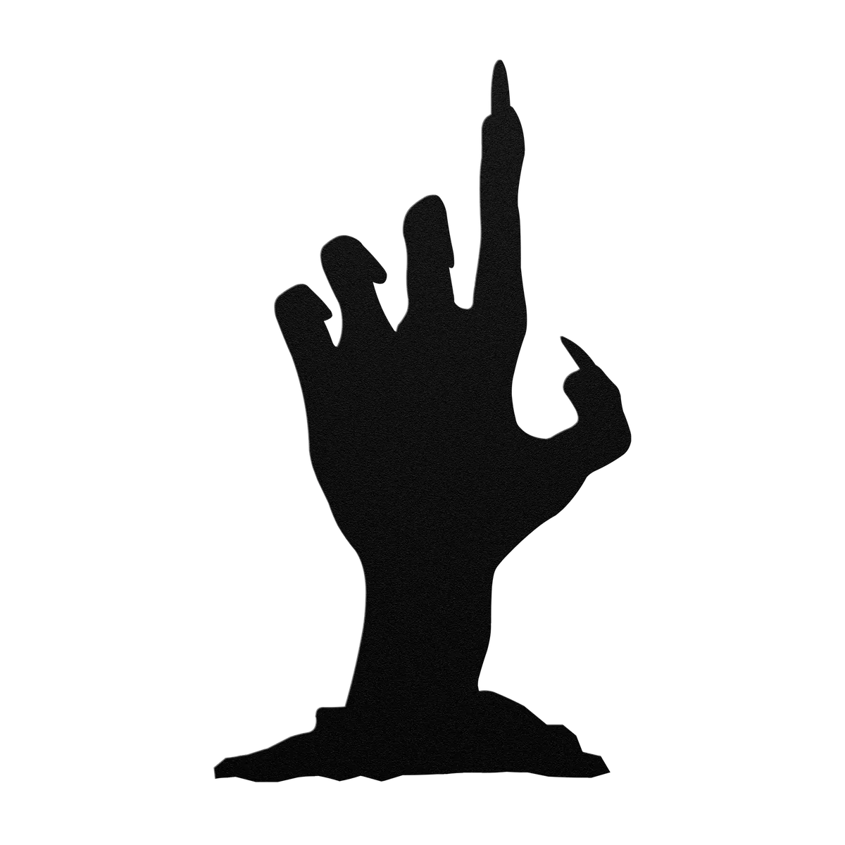 Halloween Pointing Grave Hand Metal Sign