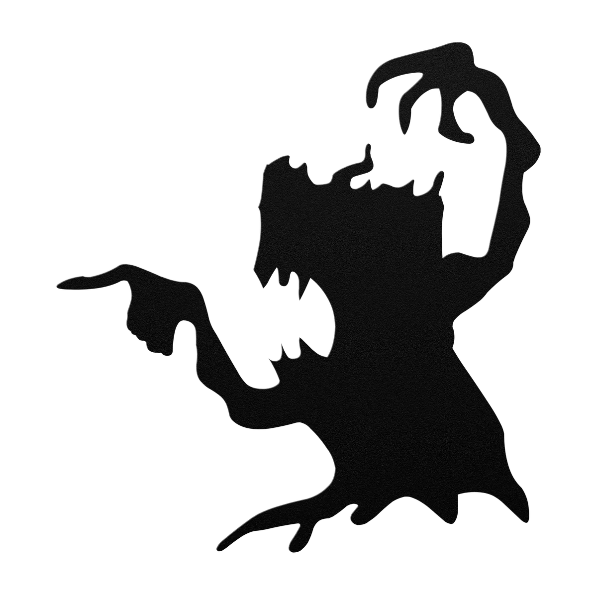 Halloween Pointing Tree Metal Sign