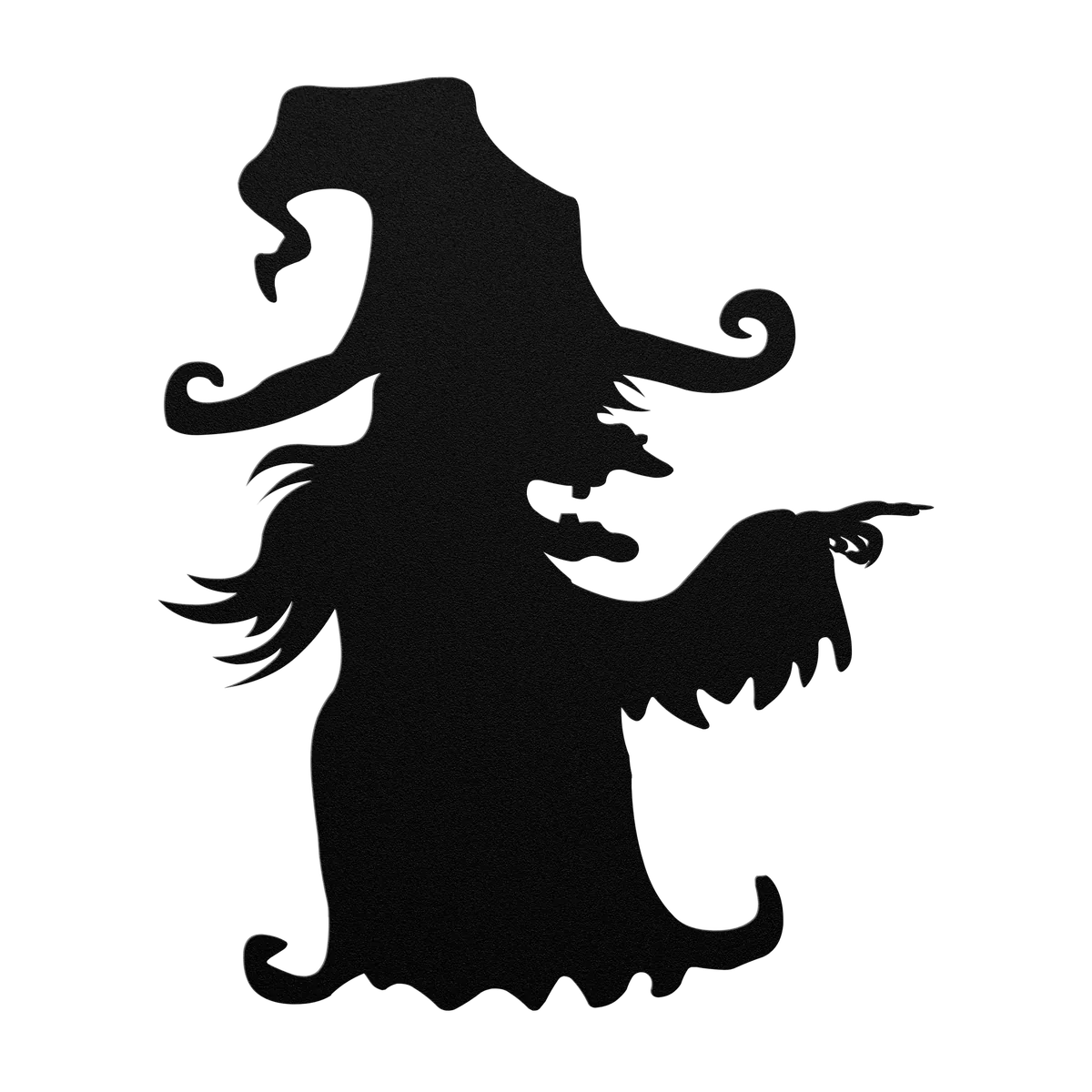 Halloween Pointing Witch Metal Sign