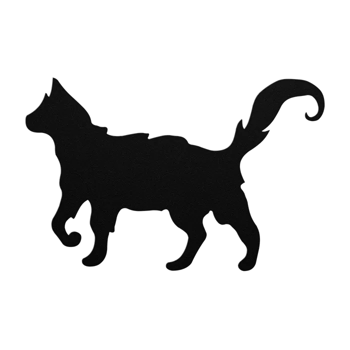 Halloween Prowling Cat Metal Sign