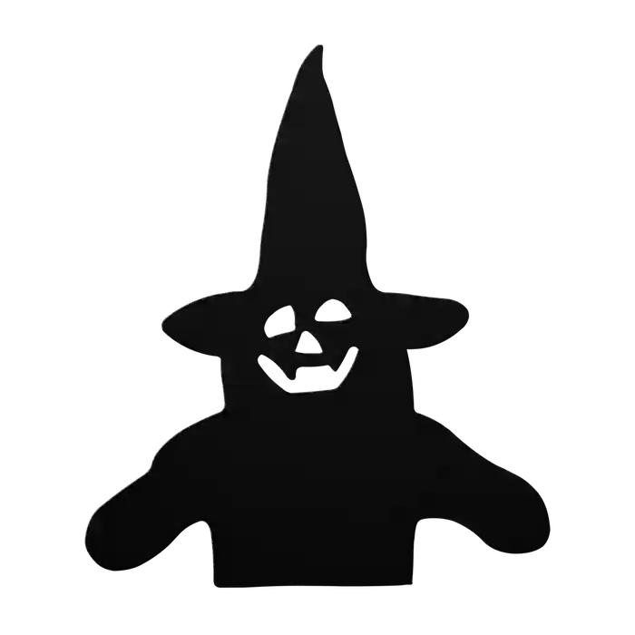 Halloween Pumpkin Face Witch Metal Sign