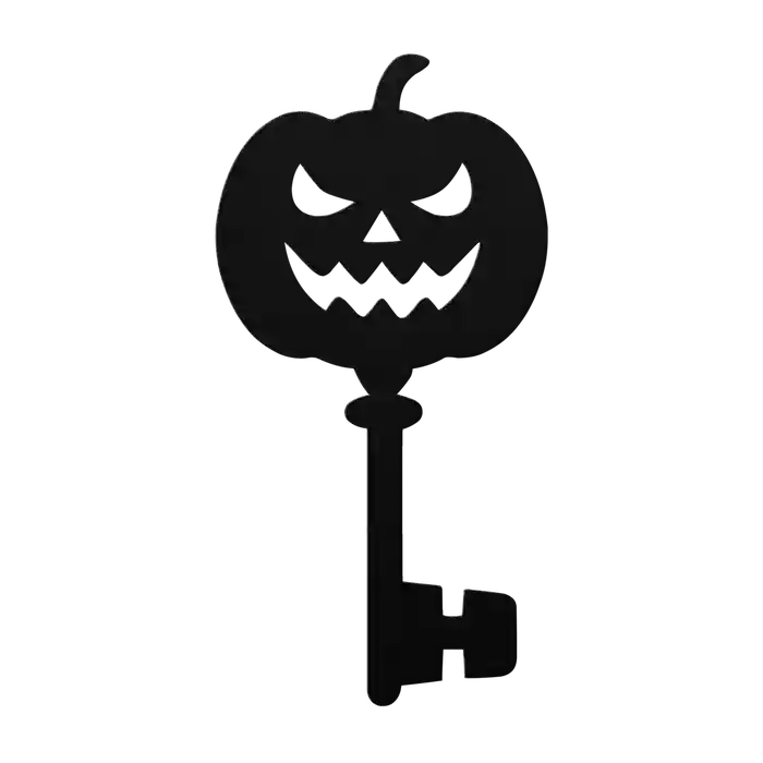 Halloween Pumpkin Key Metal Sign