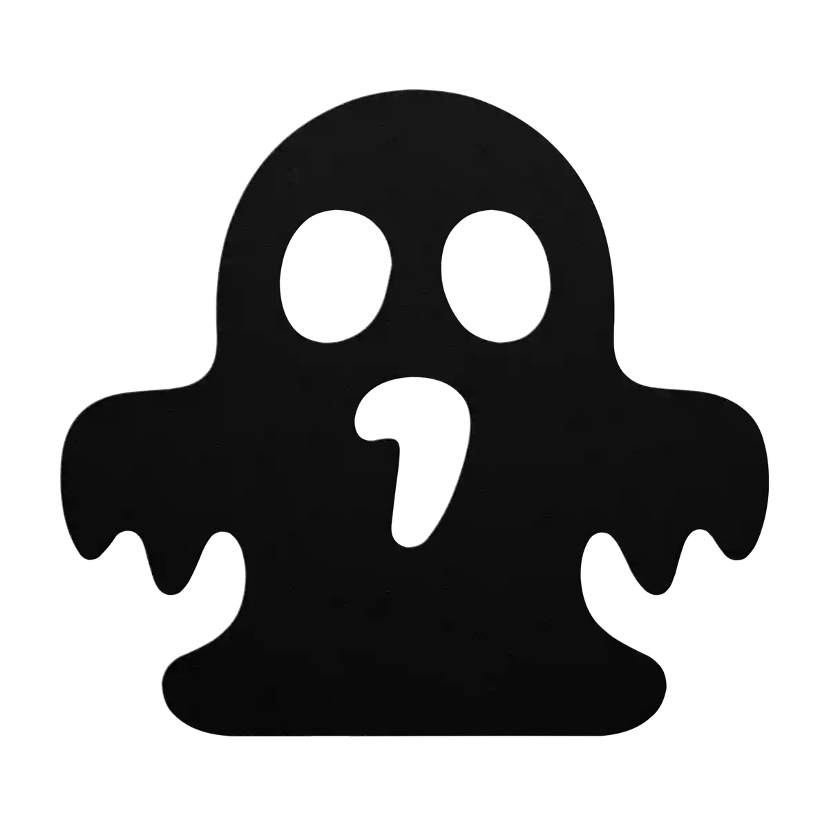 Halloween Puzzled Ghost Metal Sign