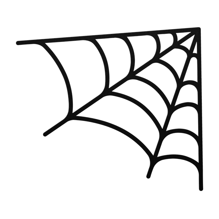 Halloween Quarter Corner Web Metal Sign