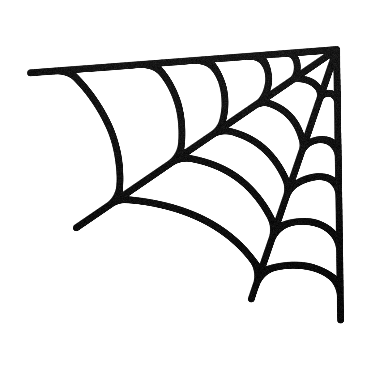 Halloween Quarter Corner Web Metal Sign