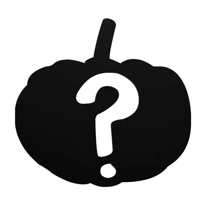 Halloween Question Mark Pumpkin Metal Sign