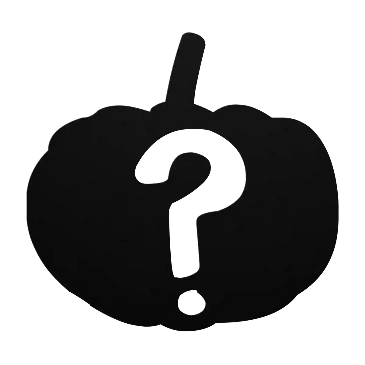 Halloween Question Mark Pumpkin Metal Sign