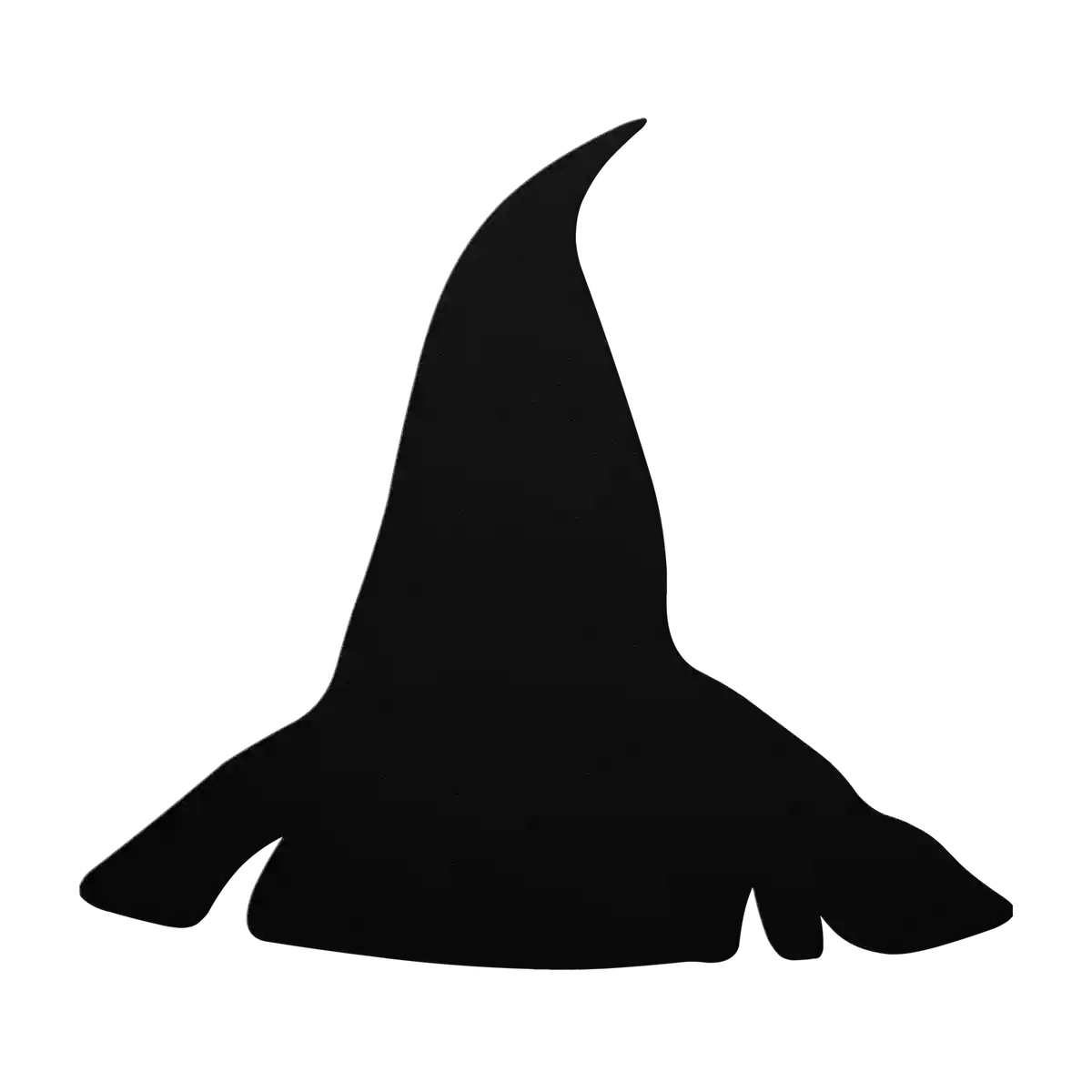 Halloween Ragged Brim Witch Hat Metal Sign