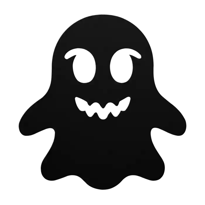 Halloween Raised Brow Ghost Metal Sign