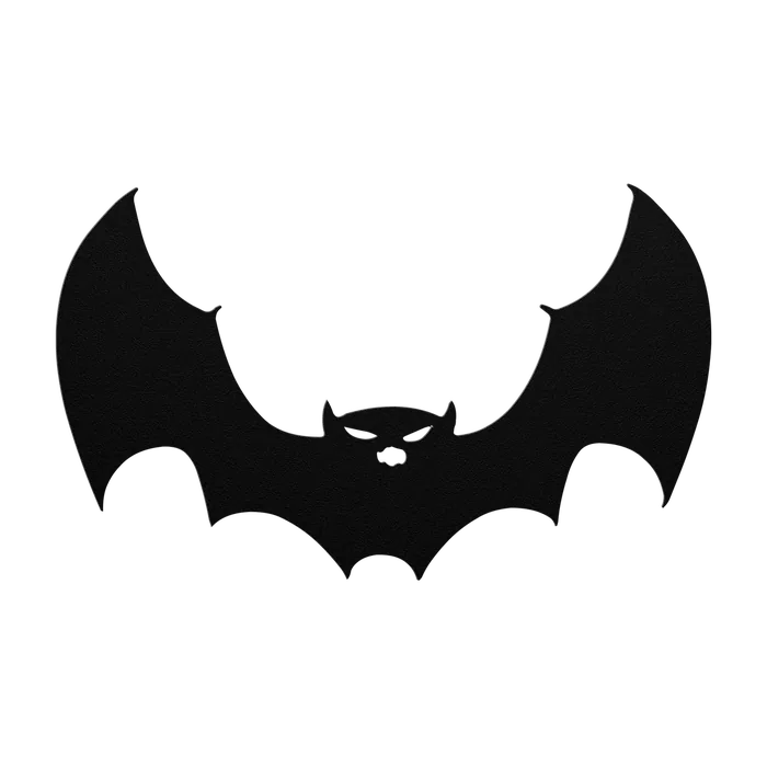 Halloween Raised Wing Bat Metal Sign