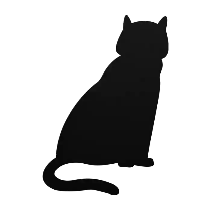 Halloween Resting Cat Metal Sign