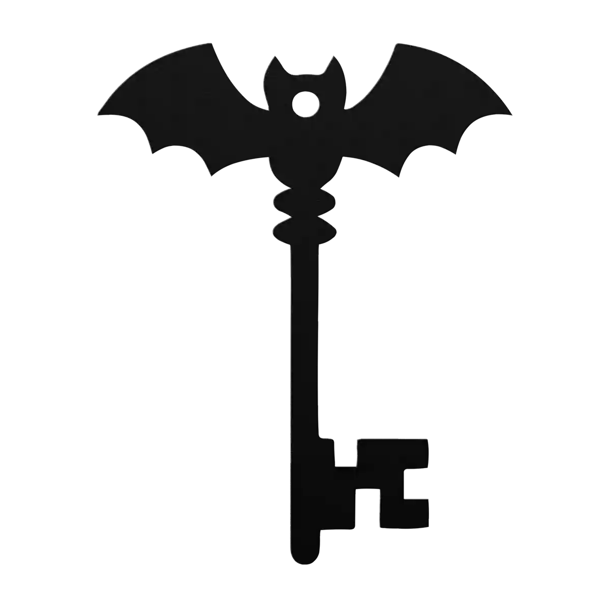 Halloween Ringed Bat Key Metal Sign